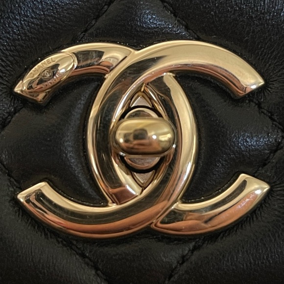 Chanel Trendy CC Black Lamb skin leather GHW - Picture 10 of 17